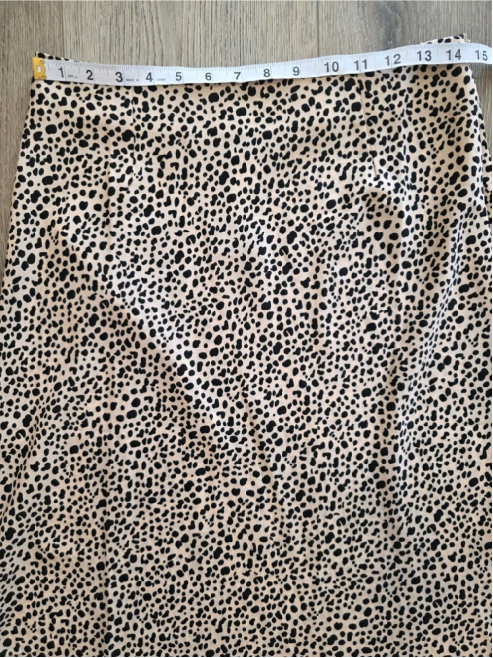 Nasty Gal NWT Polka Dot Midi Skirt Women’s US 8 Beige Black Bias Cut Slip Skirt - Picture 9 of 10